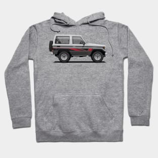 Land Cruiser 70 SWB Silver - Grey (BJ71V) Hoodie